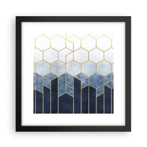 Plakat i sort ramme - Komposition i synkoperet rytme - 30x30 cm