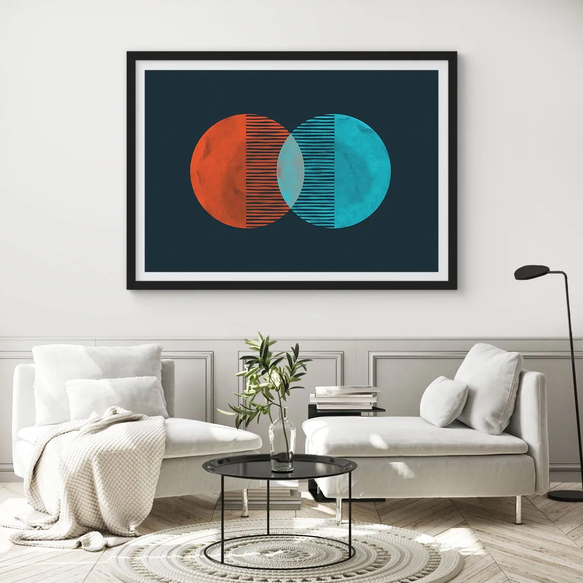 Plakat i sort ramme - Astronomisk fantasi - 100x70 cm