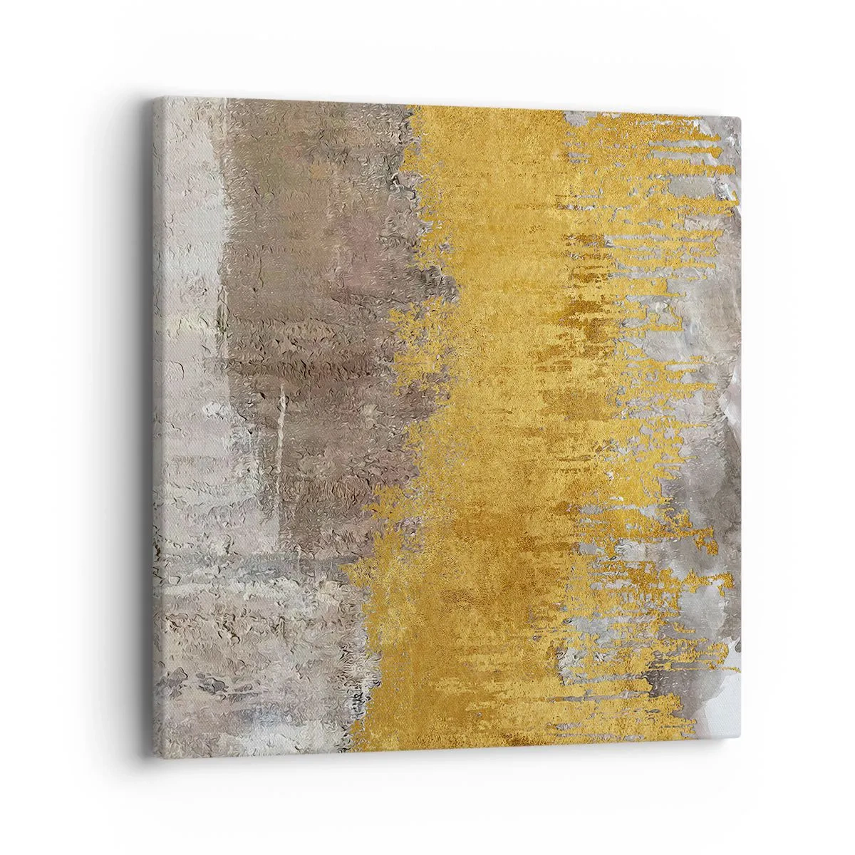 Lærredstryk - Billede på lærred - En gylden eksplosion - 40x40 cm