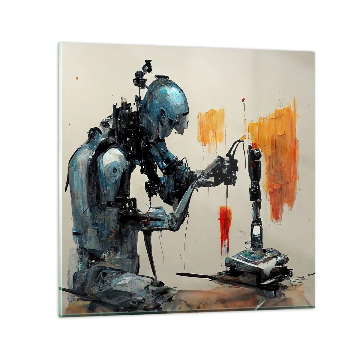 Billede på glas - Kommer i morgen... - 50x50 cm