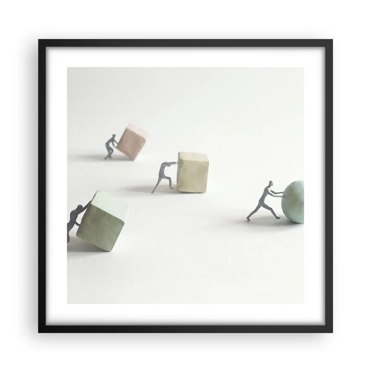 Plakat i sort ramme - Selve livet - 50x50 cm