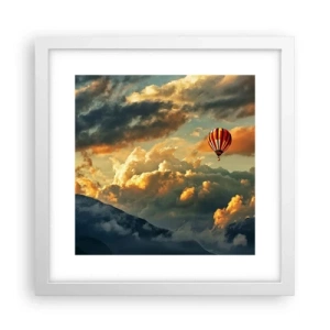 Plakat i hvid ramme - Jeg går, fordi jeg vil - 30x30 cm