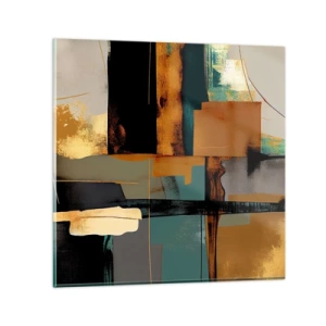 Billede på glas - Abstraktion - lys og skygge - 30x30 cm