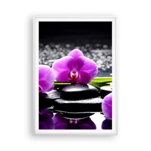 Plakat i hvid ramme - Drukne i fred og ro - 70x100 cm