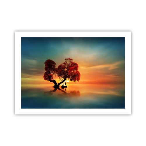 Plakat - Fjern og tavs verdensløshed - 70x50 cm