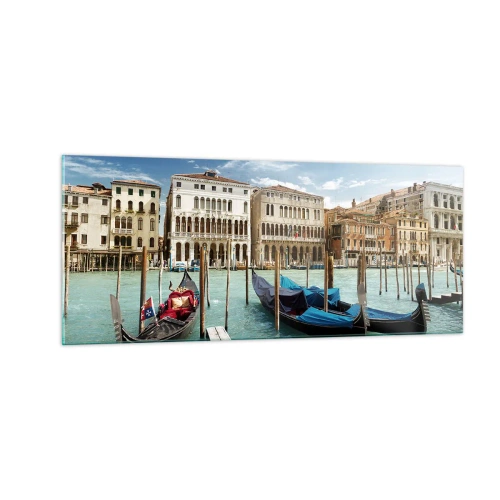 Billede på glas - Paladser i blåt - 100x40 cm