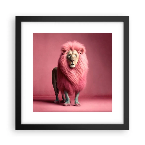 Plakat i sort ramme - Og du er ikke længere bange - 30x30 cm