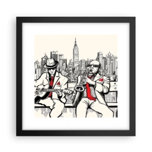 Plakat i sort ramme - New York improvisation - 30x30 cm