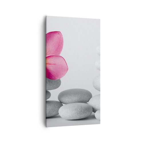 Lærredstryk - Billede på lærred - Sten på sten, og på denne sten... - 55x100 cm