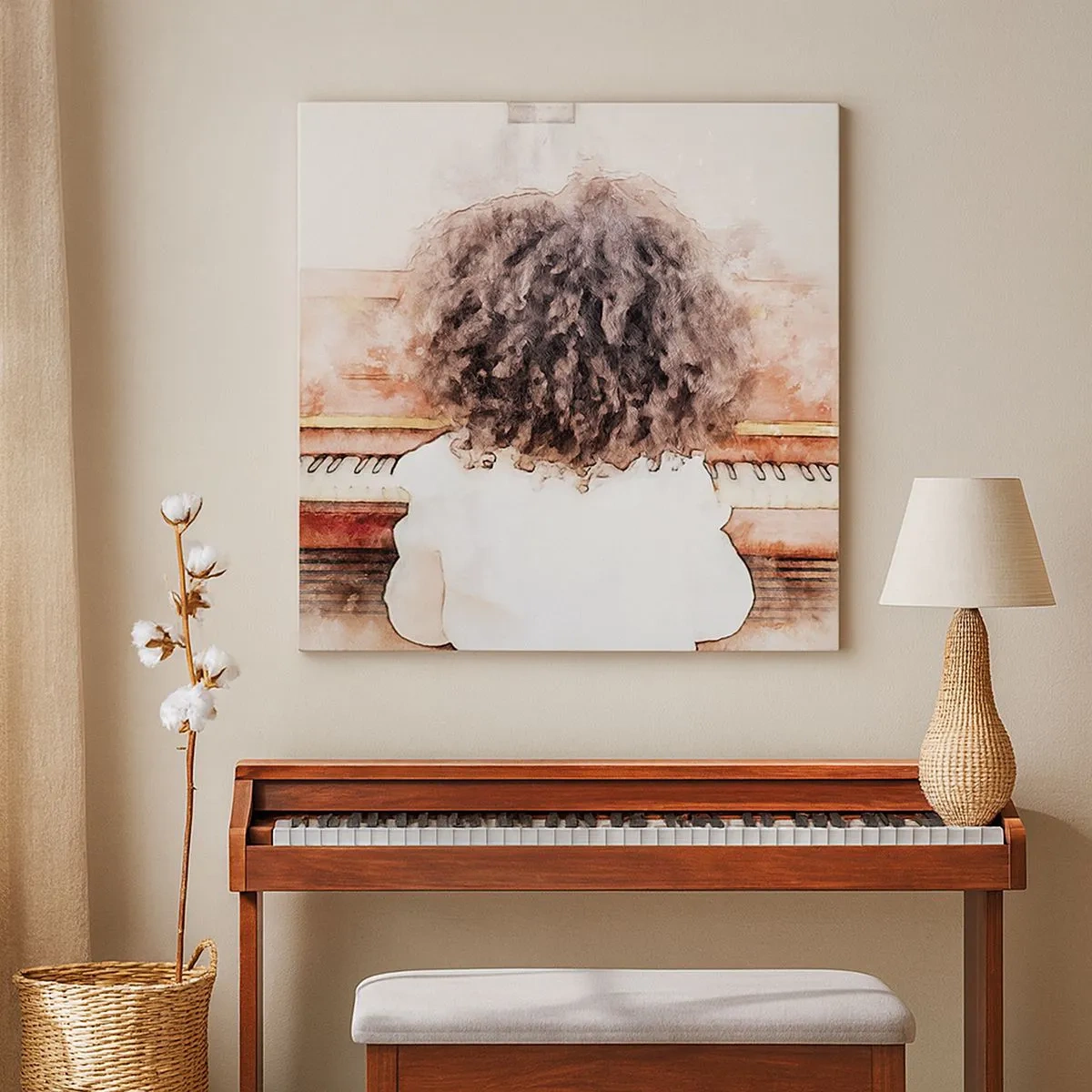 Lærredstryk - Billede på lærred - i et ny verden - 30x30 cm