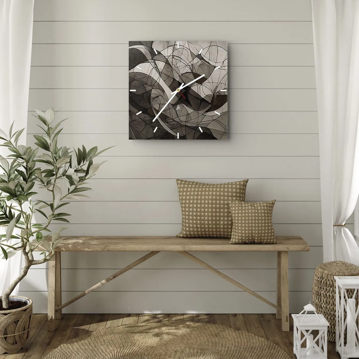 Vægur, Uret - Cirkulation af jordens farver - 30x30 cm