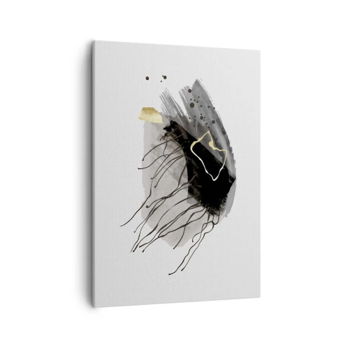 Lærredstryk - Billede på lærred - I sort og guld - 50x70 cm
