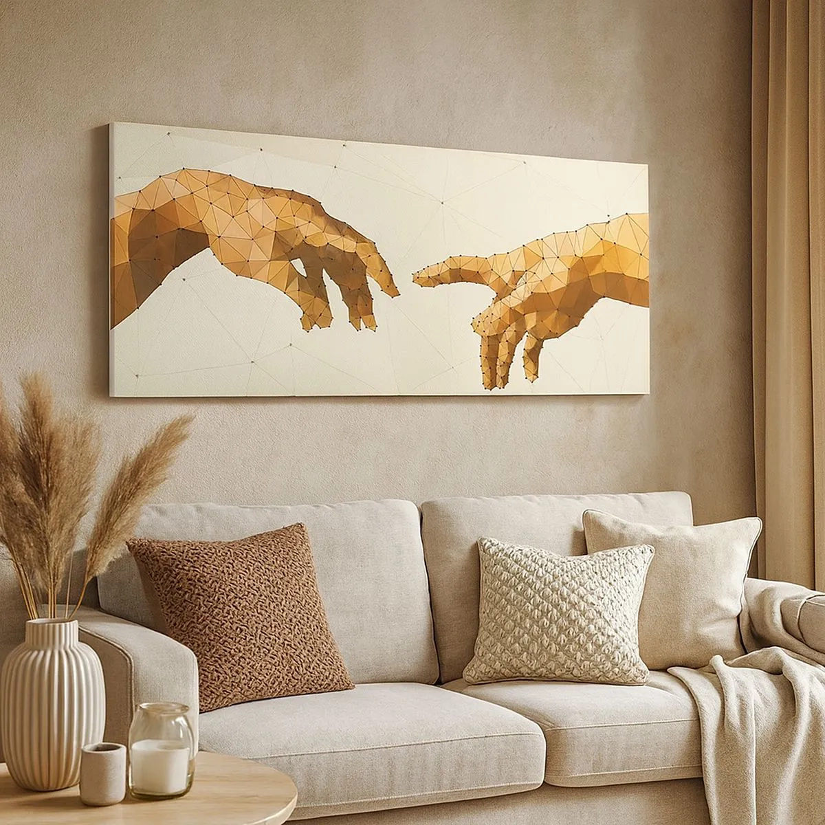 Lærredstryk - Billede på lærred - Guddommelig geometri - 100x40 cm