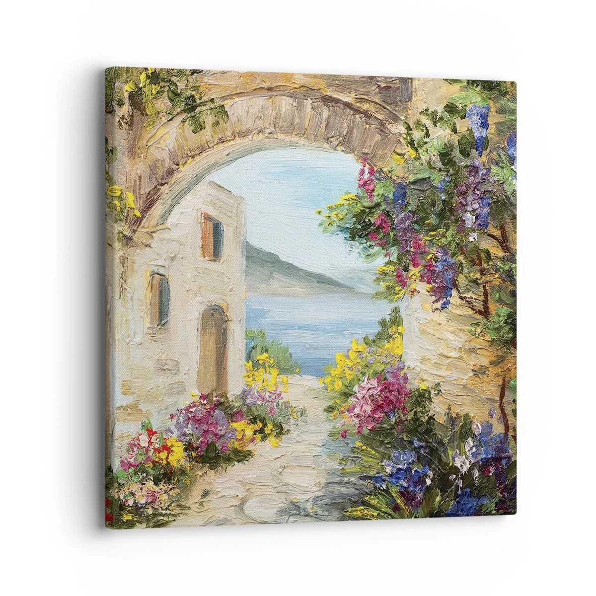 Lærredstryk - Billede på lærred - Charmen af kystlandskabet - 30x30 cm