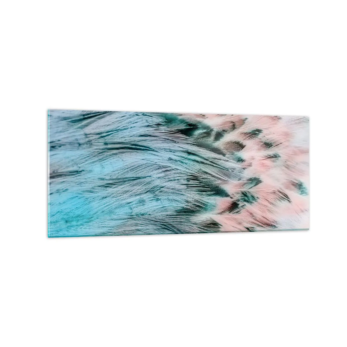 Billede på glas - Safir lyserød fnug - 120x50 cm