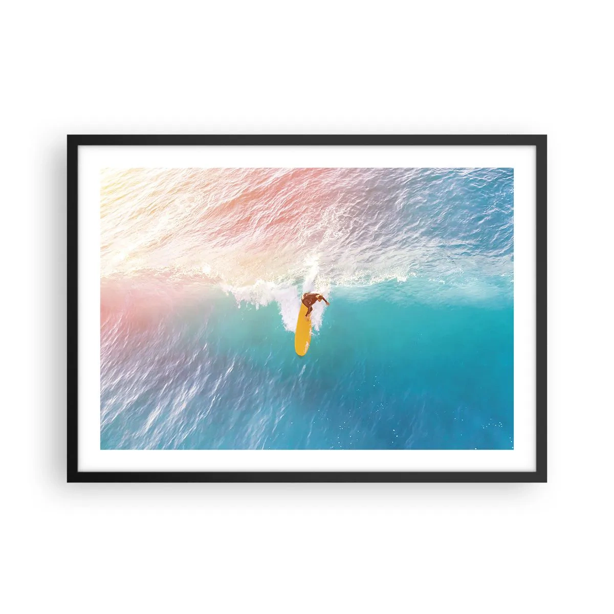 Plakat i sort ramme - Ocean rytter - 70x50 cm