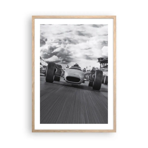 Plakat i ramme af lyst egetræ - Der er kraft! - 50x70 cm