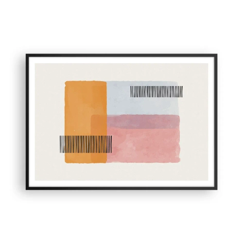 Plakat i sort ramme - Fra hjørne til hjørne - 100x70 cm