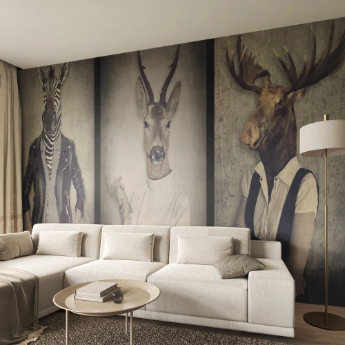 Fototapet Premium Canvas - Lad gestikulationerne tale - Abstraktion, Fantasi, Ribben - 300x210 cm