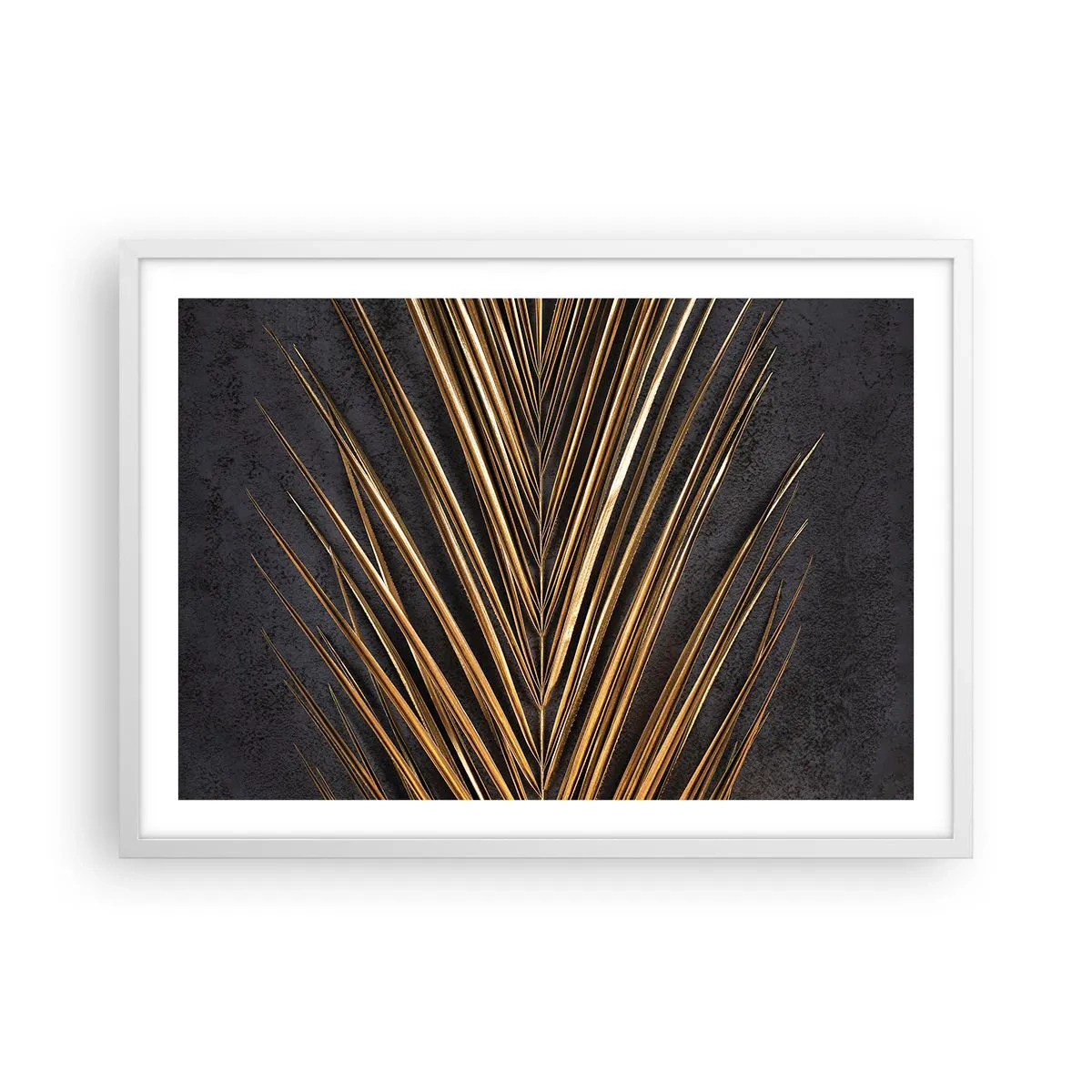 Plakat i hvid ramme - Tropernes guld - 70x50 cm