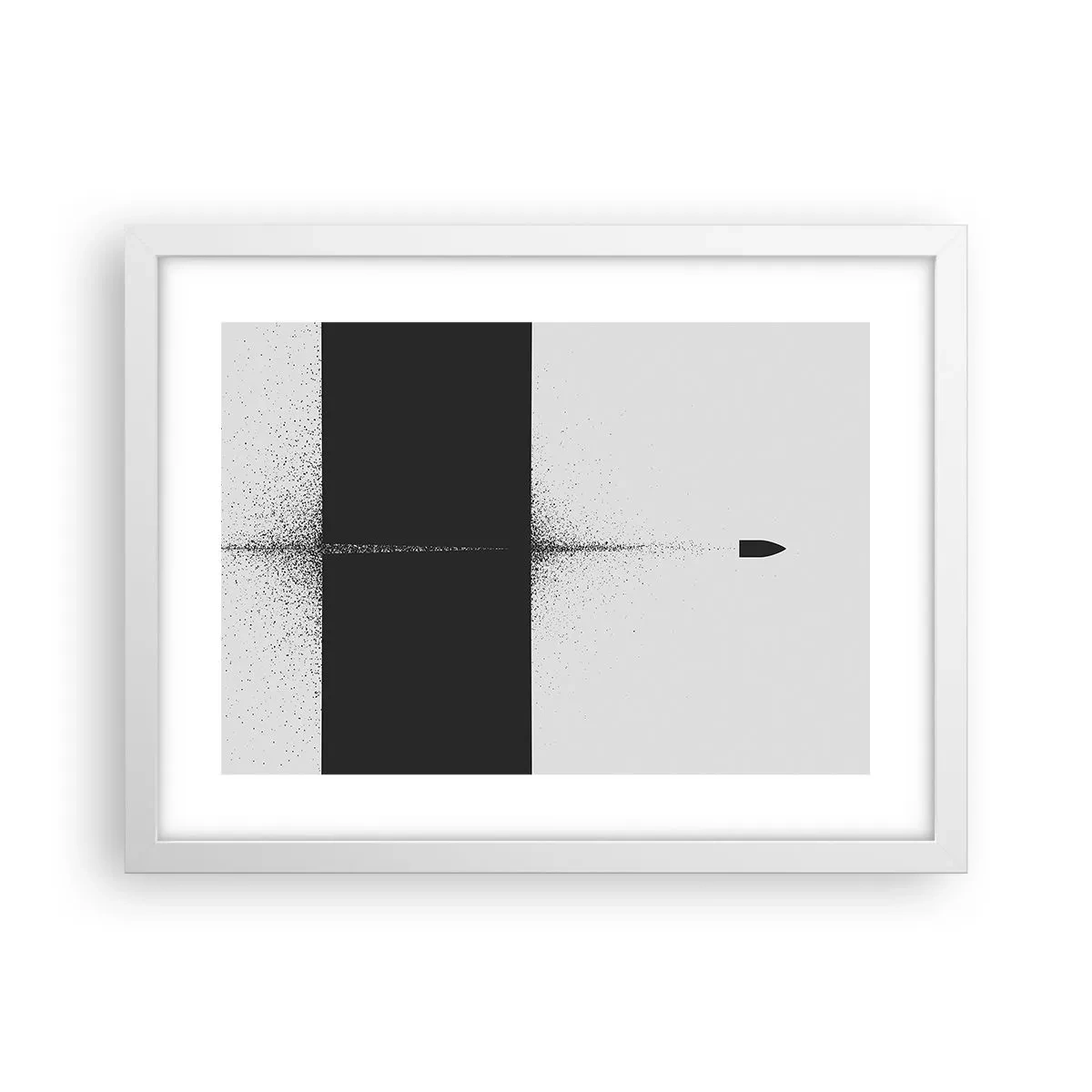 Plakat i hvid ramme - Lige til sagen - 40x30 cm