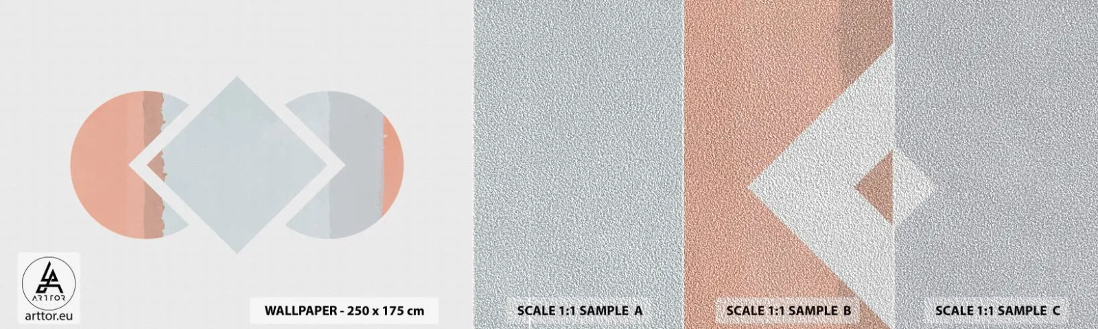 Prøve Fototapet Premium Sand - Situationen er klar - Abstraktion, Stykke, Minimalisme - 100x30 cm