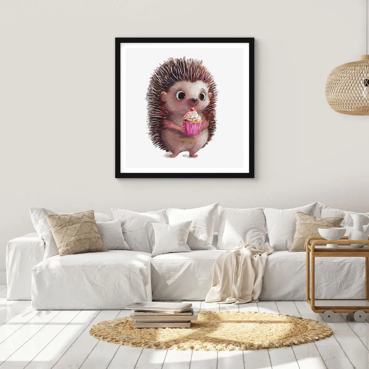 Plakat i sort ramme - Fejring er hver dag - 60x60 cm