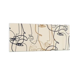 Billede på glas - Portræt ganget med hinanden - 100x40 cm