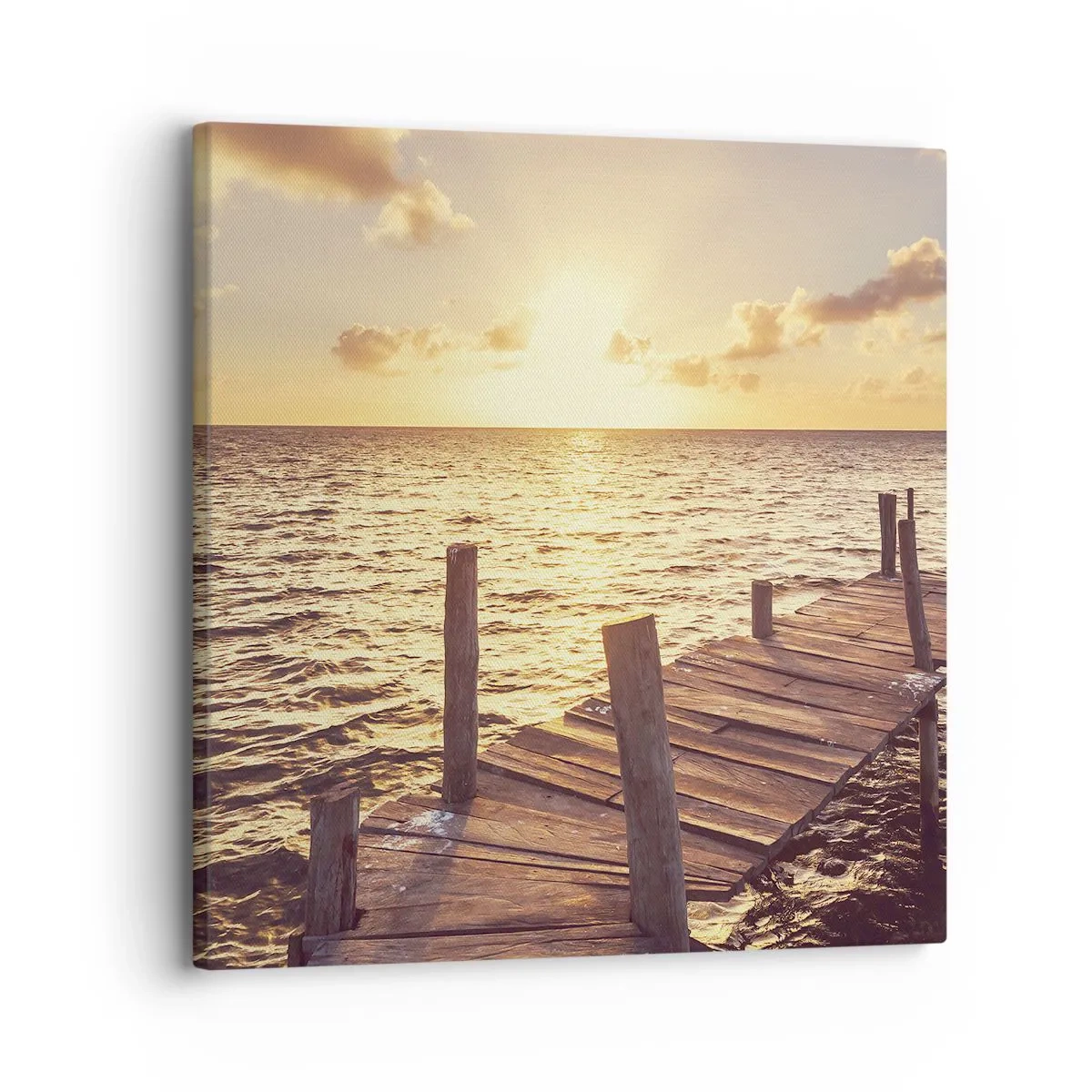 Lærredstryk - Billede på lærred - Gyldent land af blidhed - 30x30 cm