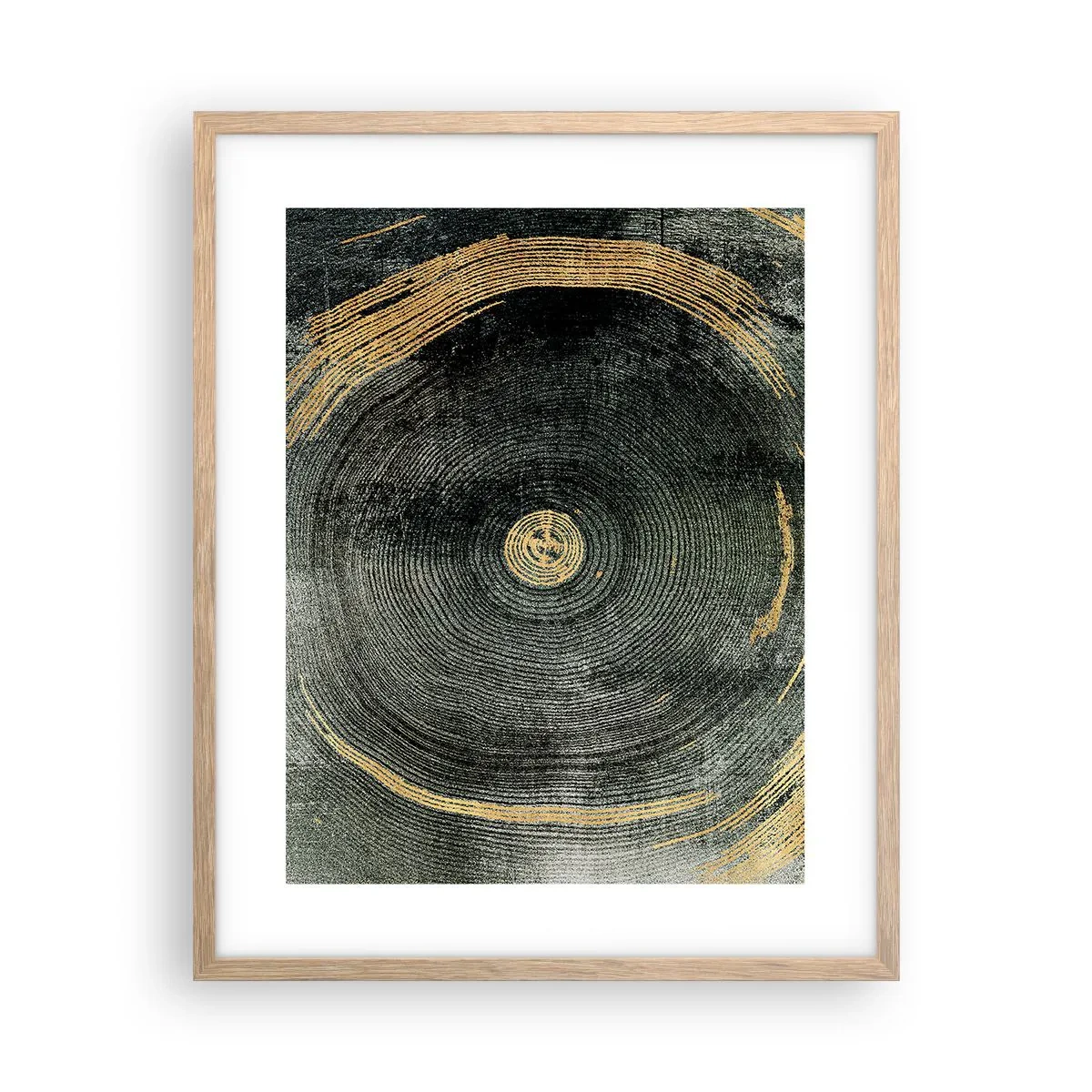 Plakat i ramme af lyst egetræ - Forandring og varighed - 40x50 cm