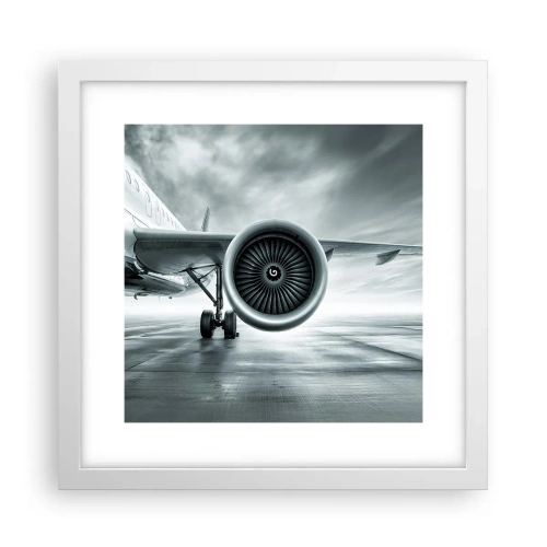 Plakat i hvid ramme - Der er kraft! - 30x30 cm