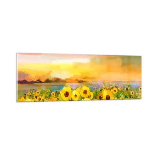 Billede på glas - Selve solen er steget ned på jorden - 90x30 cm