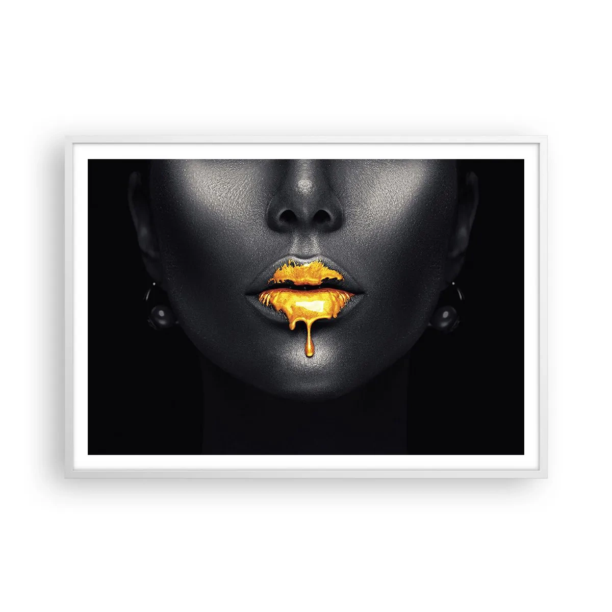 Plakat i hvid ramme - Gyldenmund - 100x70 cm