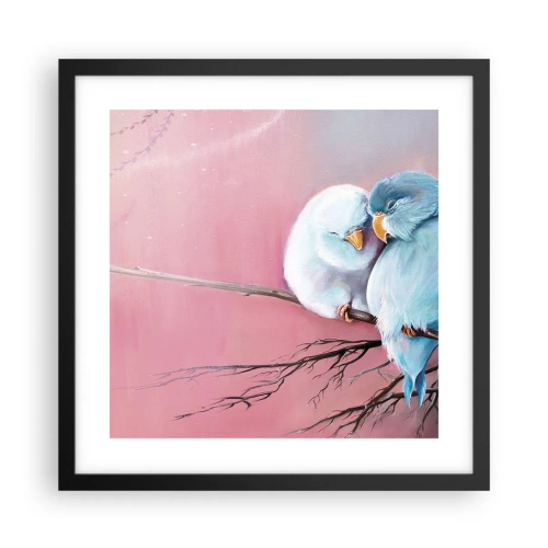 Plakat i sort ramme - Hvad er der at tilføje?.... - 40x40 cm