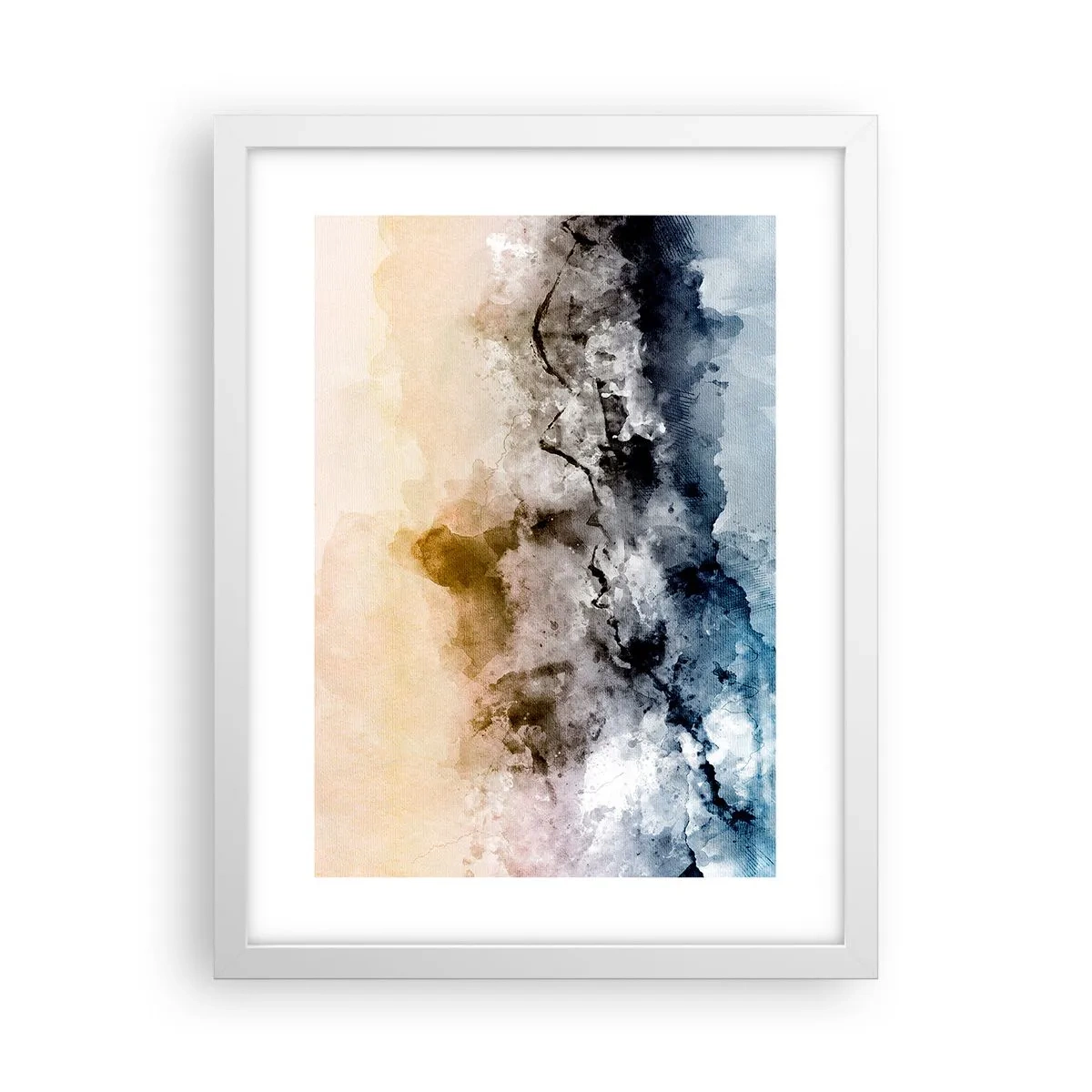 Plakat i hvid ramme - Sænket i en tågesvirvel - 30x40 cm