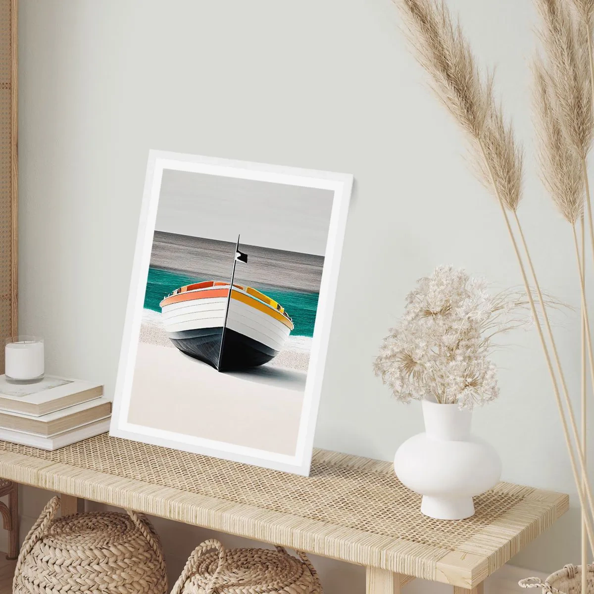 Plakat i hvid ramme - På sin plads - 40x50 cm