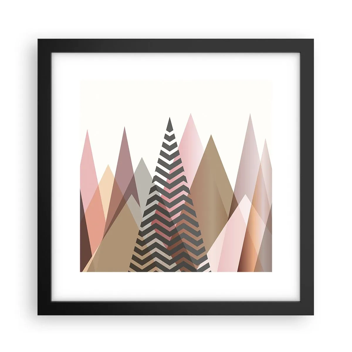 Plakat i sort ramme - Pyramide udsigt - 30x30 cm