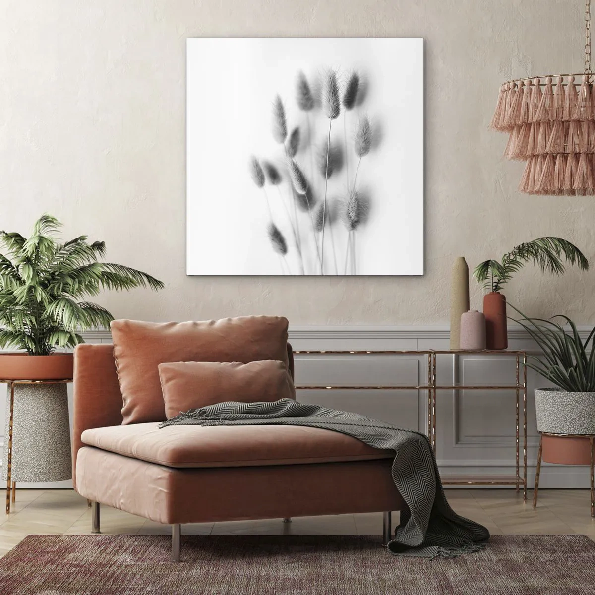 Lærredstryk - Billede på lærred - Dens bløde græs - 70x70 cm