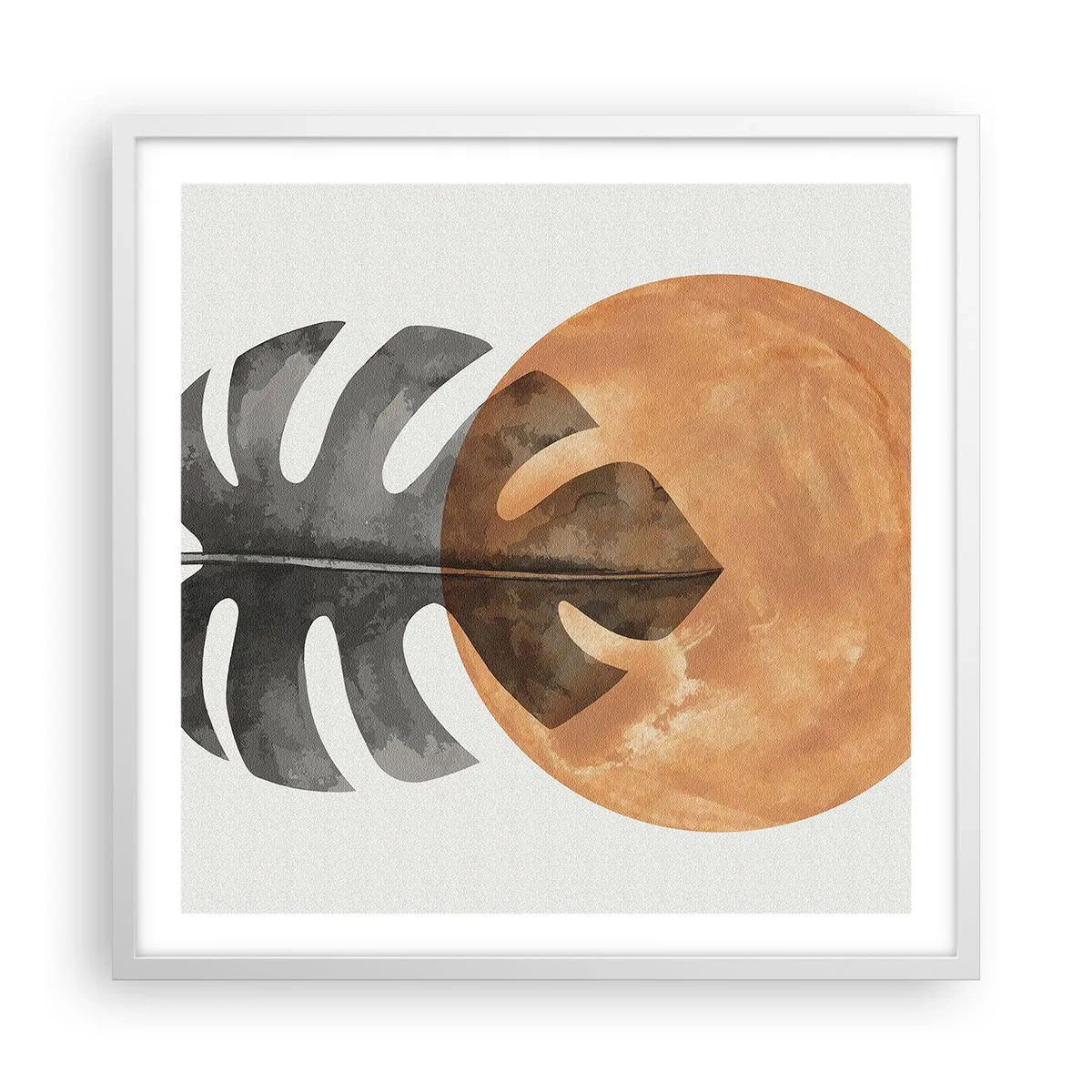 Plakat i hvid ramme - Altid solen - 60x60 cm