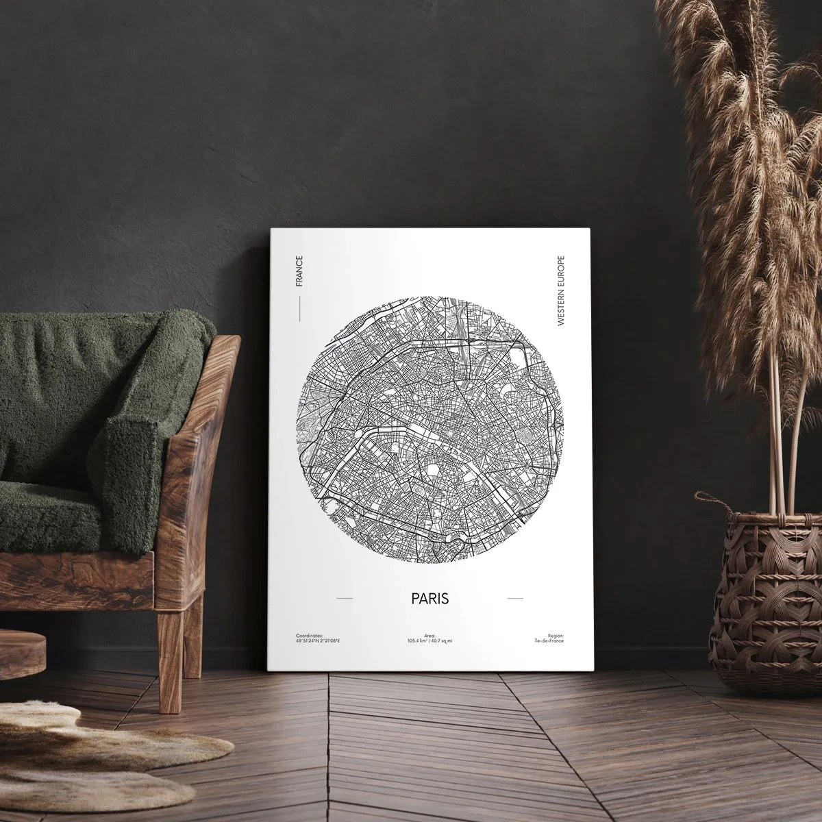 Lærredstryk - Billede på lærred - Paris' anatomi - 45x80 cm