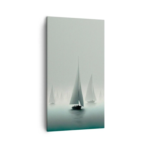 Lærredstryk - Billede på lærred - Bygget af tåge - 45x80 cm