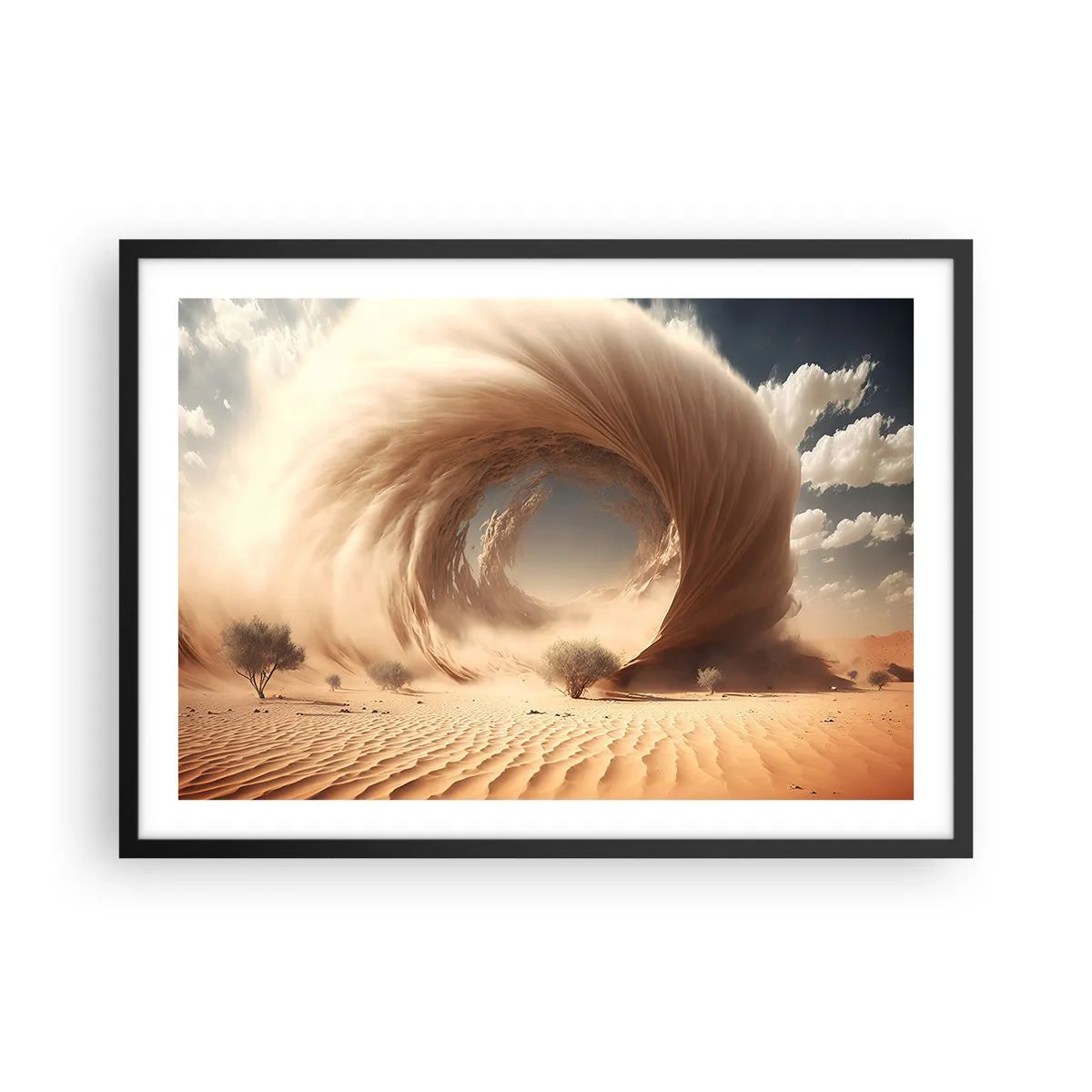 Plakat i sort ramme - Åben portal - 70x50 cm