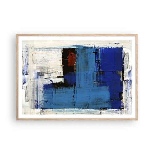 Plakat i ramme af lyst egetræ - Det blås hemmelighed - 100x70 cm
