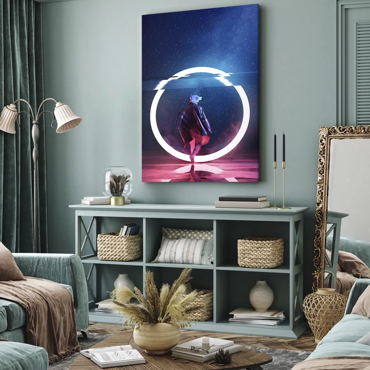 Lærredstryk - Billede på lærred - Mellem verdener - 65x120 cm