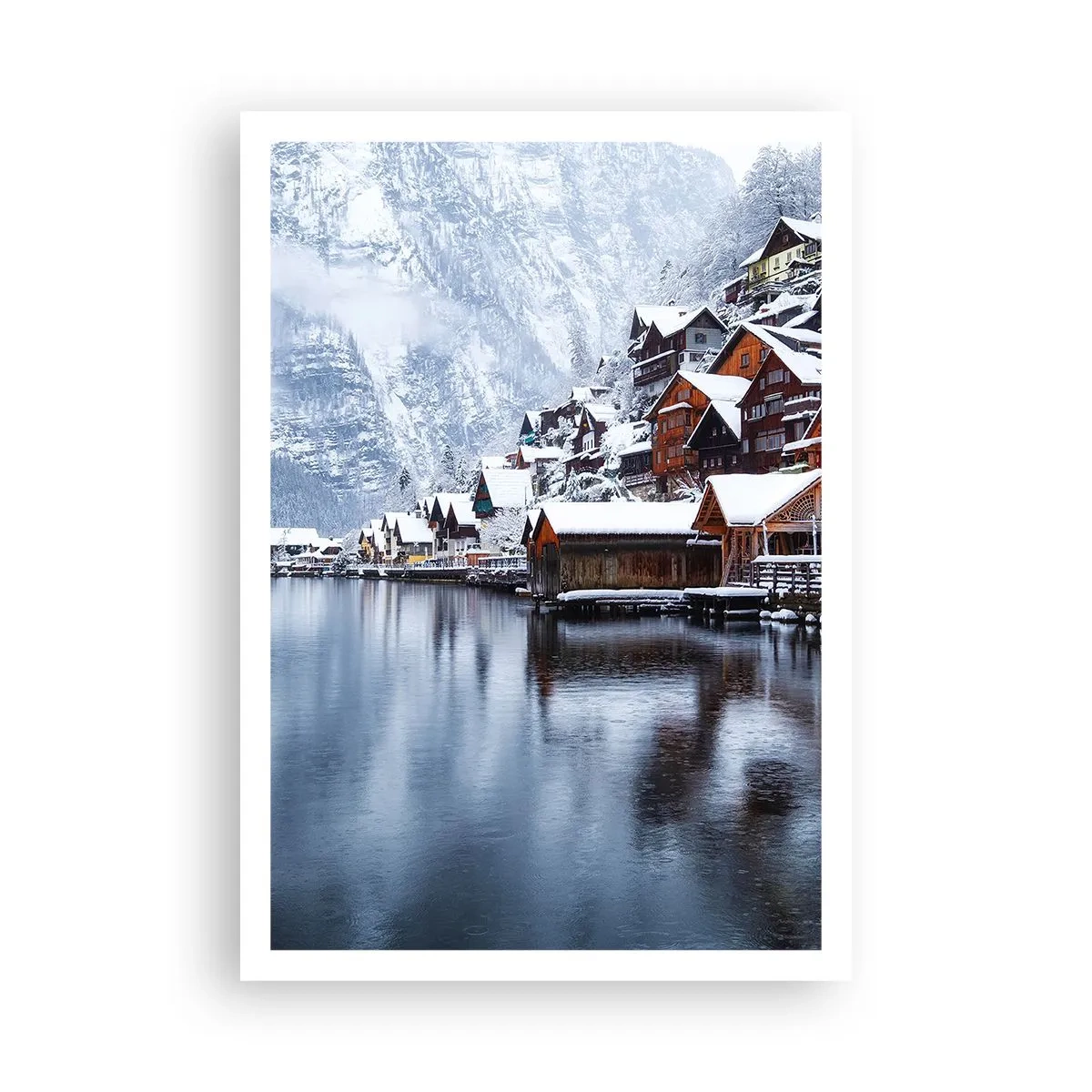 Plakat - I en vinterdekoration - 70x100 cm