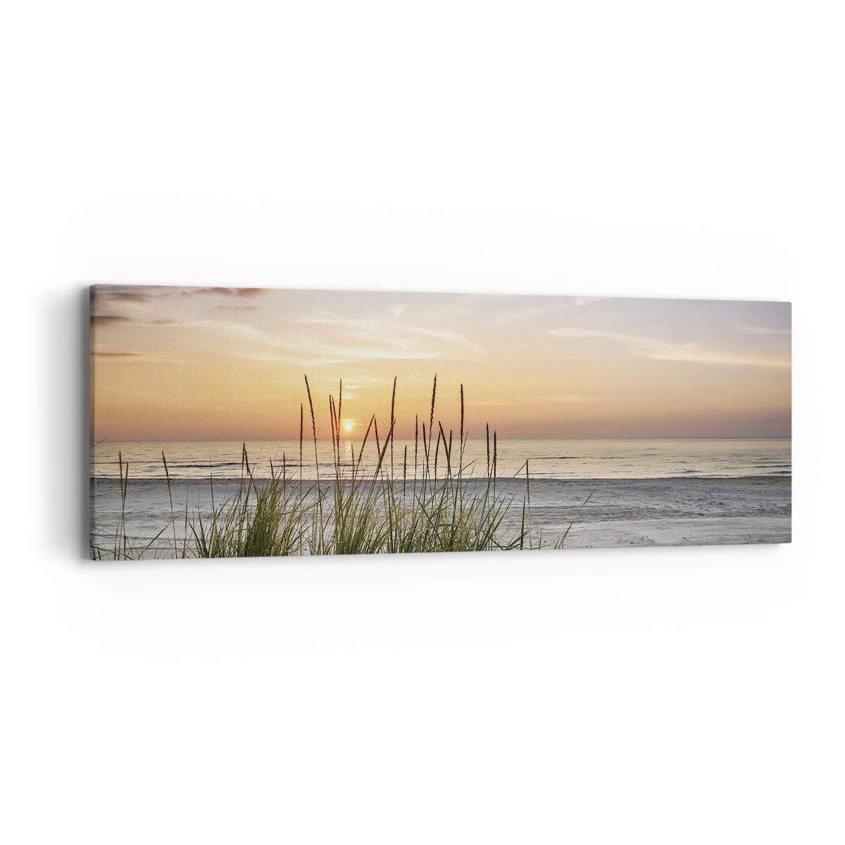 Lærredstryk - Billede på lærred - Se, tænk, føl - 90x30 cm