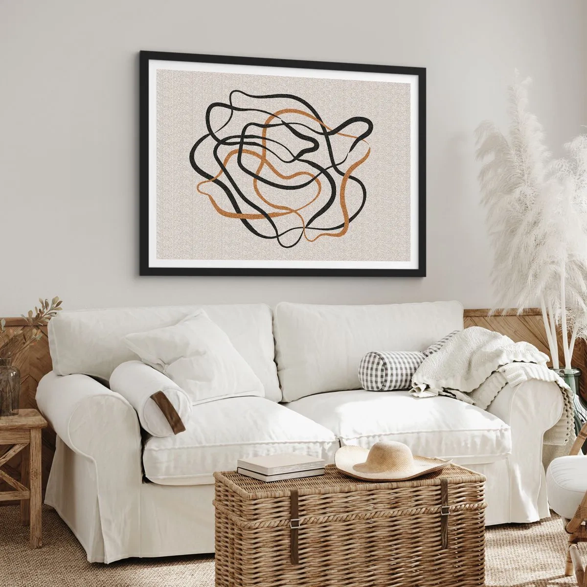 Plakat i sort ramme - Alt er gået galt - 70x50 cm