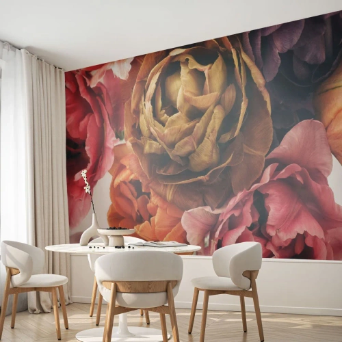 Fototapet Selvklæbende Deluxe Sticker - Fejring af livet - Buket blomster, Blomster, Pæon - 350x256 cm