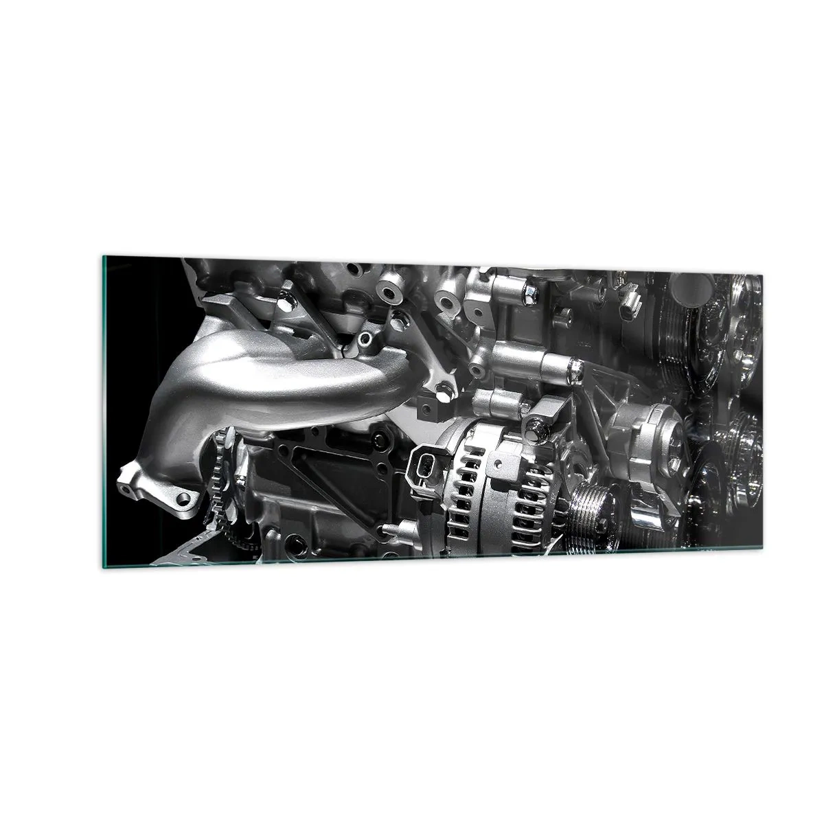 Billede på glas - Stål, smuk, stærk - 100x40 cm