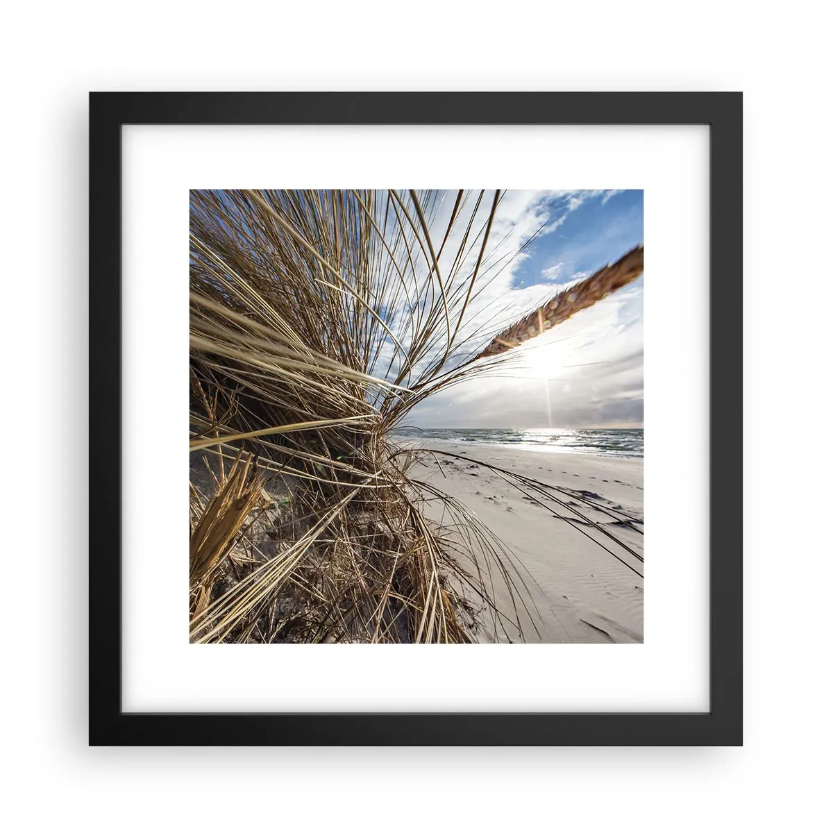 Plakat i sort ramme - Et møde mellem elementerne - 30x30 cm